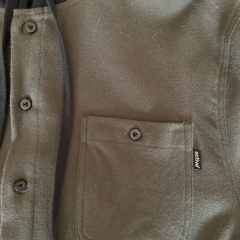 Active Hooded Button Up - Picture 3 of 4